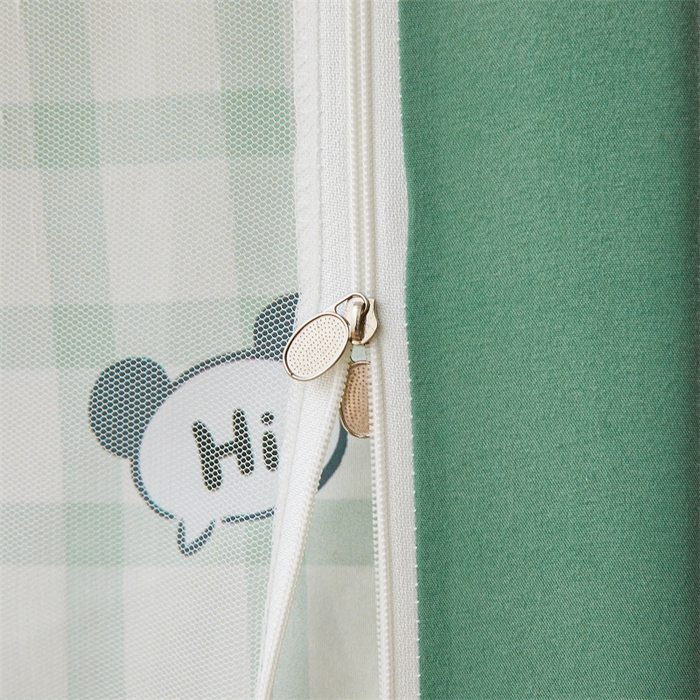 91家纺网 家纺一手货源 找家纺 浪幔纱蚊帐 2025新款A类可拆卸床单全底防摔蚊帐遮光床帘一体式回底拉链坐床 岁岁平安【回底款】