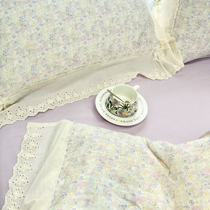 91家纺网 家纺一手货源 找家纺 （总）眠博士2025新款双层纱印花花边夏被花卉系列 