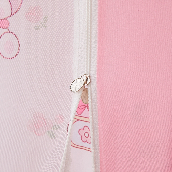 91家纺网 家纺一手货源 找家纺 浪幔纱蚊帐 2025新款A类可拆卸床单全底防摔蚊帐遮光床帘一体式回底拉链坐床 甜心乐蒂【回底款】