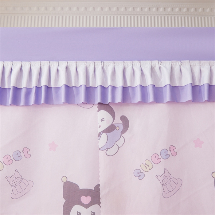 91家纺网 家纺一手货源 找家纺 浪幔纱蚊帐 2025新款A类可拆卸床单全底防摔蚊帐遮光床帘一体式回底拉链坐床 甜心洛米【回底款】