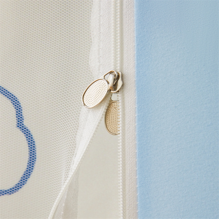 91家纺网 家纺一手货源 找家纺 浪幔纱蚊帐 2025新款A类可拆卸床单全底防摔蚊帐遮光床帘一体式回底拉链坐床 星月小兔【回底款】