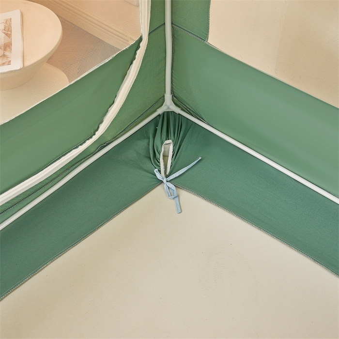 91家纺网 家纺一手货源 找家纺 浪幔纱蚊帐 2025新款A类可拆卸床单全底防摔蚊帐遮光床帘一体式回底拉链坐床 橄榄绿【回底款】