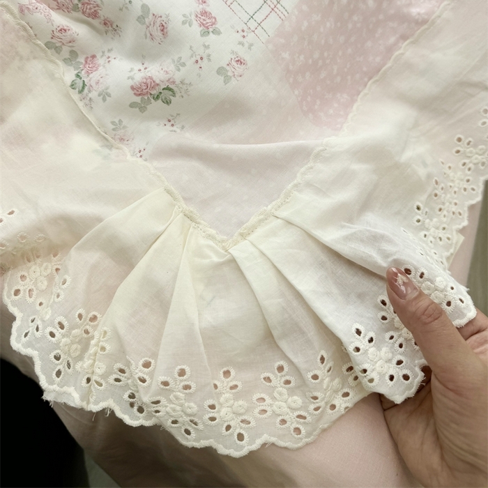 91家纺网 家纺一手货源 找家纺 眠博士2025新款双层纱印花花边夏被花卉系列  夏被-纳福