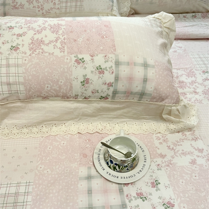 91家纺网 家纺一手货源 找家纺 眠博士2025新款双层纱印花花边夏被花卉系列  夏被-纳福