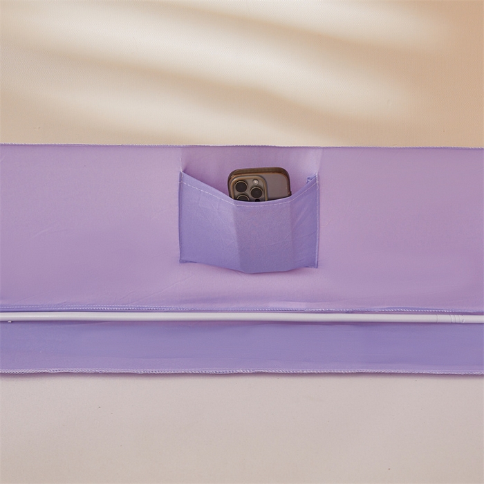 91家纺网 家纺一手货源 找家纺 浪幔纱蚊帐 2025新款A类可拆卸床单全底防摔蚊帐遮光床帘一体式回底拉链坐床 优雅紫【回底款】