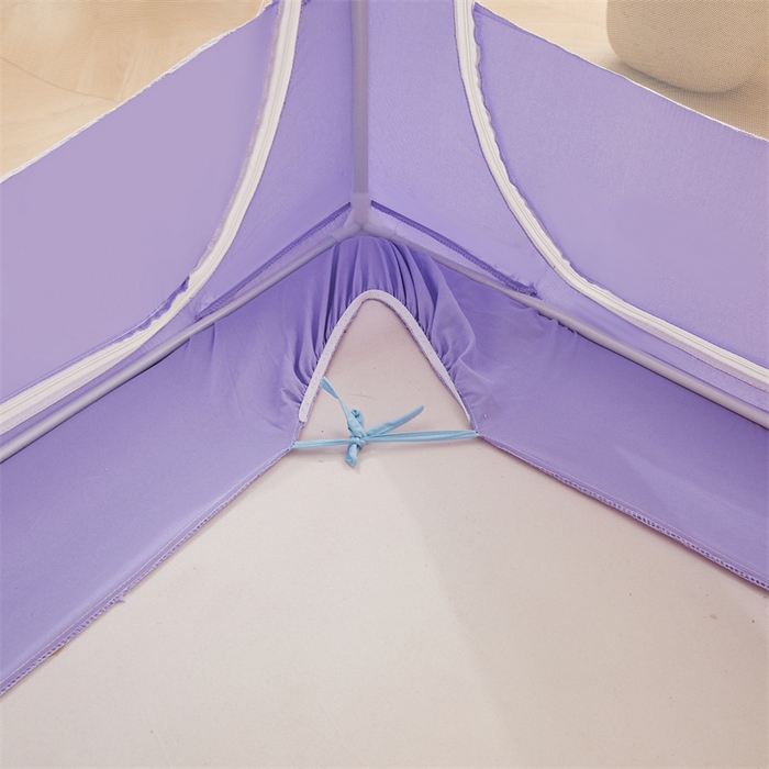 91家纺网 家纺一手货源 找家纺 浪幔纱蚊帐 2025新款A类可拆卸床单全底防摔蚊帐遮光床帘一体式回底拉链坐床 优雅紫【回底款】