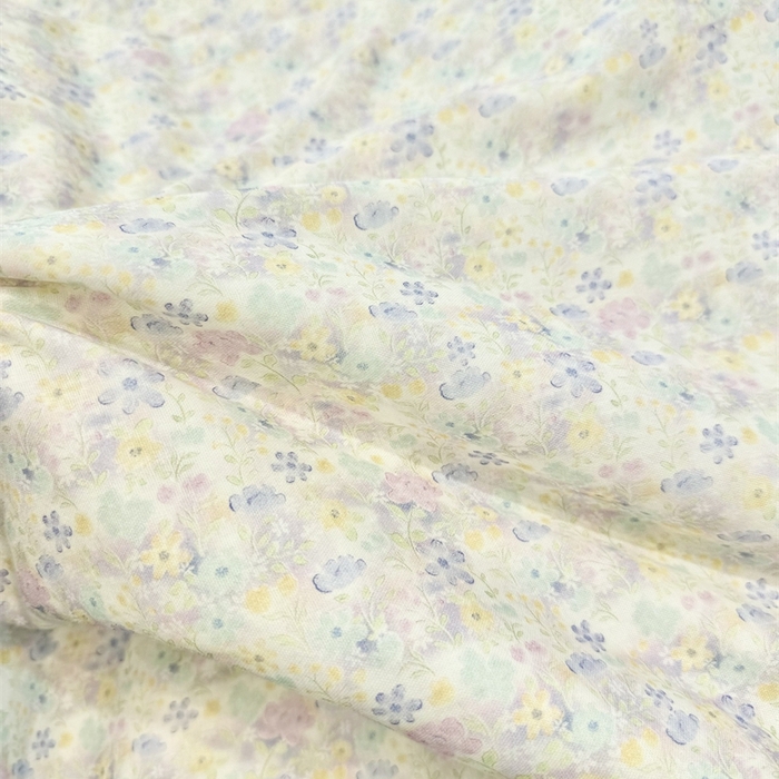 91家纺网 家纺一手货源 找家纺 眠博士2025新款双层纱印花花边夏被花卉系列  夏被-茱丽叶