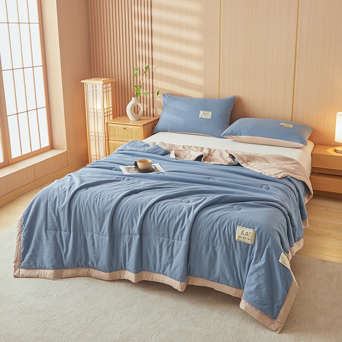 91家纺网 家纺一手货源 找家纺 （总）咏绒家纺工厂店 2025春夏新款7A抗菌水洗棉大豆夏被夏凉被空调被