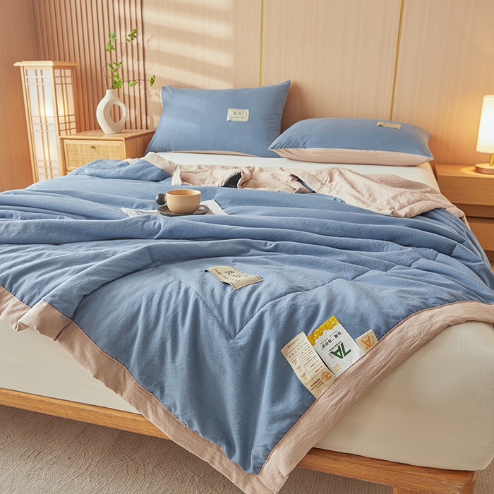 91家纺网 家纺一手货源 找家纺 （总）咏绒家纺工厂店 2025春夏新款7A抗菌水洗棉大豆夏被夏凉被空调被