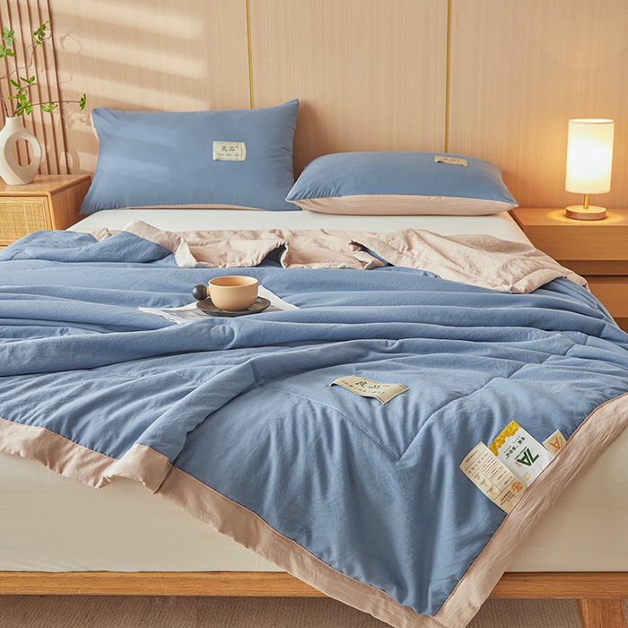 91家纺网 家纺一手货源 找家纺 （总）咏绒家纺工厂店 2025春夏新款7A抗菌水洗棉大豆夏被夏凉被空调被