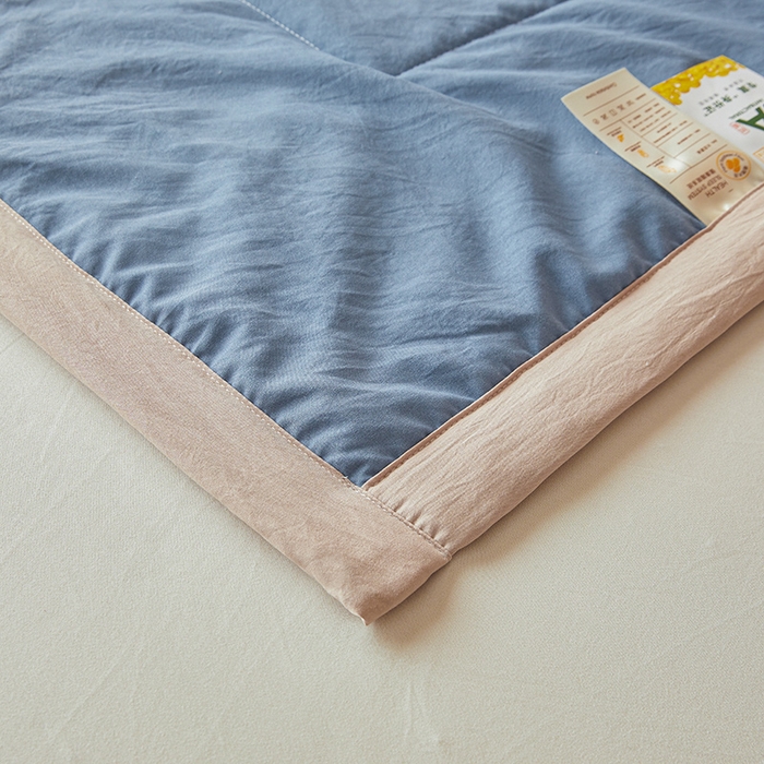 91家纺网 家纺一手货源 找家纺 咏绒家纺工厂店 2025春夏新款7A抗菌水洗棉大豆夏被夏凉被空调被 7A宾利蓝