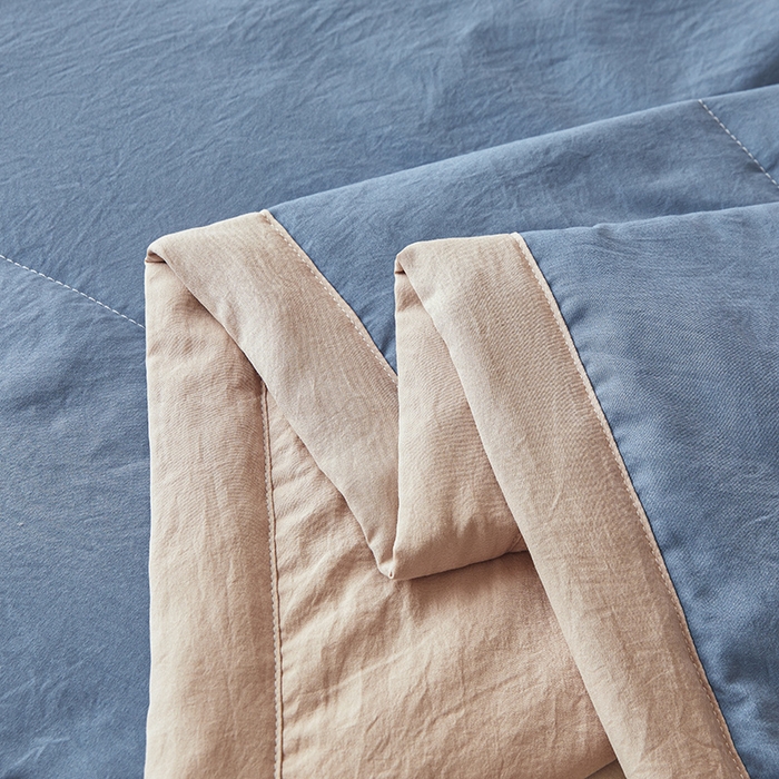 91家纺网 家纺一手货源 找家纺 咏绒家纺工厂店 2025春夏新款7A抗菌水洗棉大豆夏被夏凉被空调被 7A宾利蓝