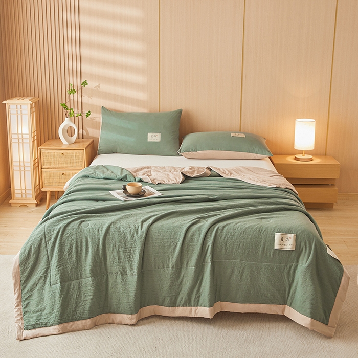 91家纺网 家纺一手货源 找家纺 咏绒家纺工厂店 2025春夏新款7A抗菌水洗棉大豆夏被夏凉被空调被 7A莫兰迪