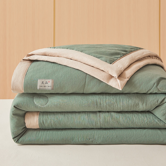 91家纺网 家纺一手货源 找家纺 咏绒家纺工厂店 2025春夏新款7A抗菌水洗棉大豆夏被夏凉被空调被 7A莫兰迪