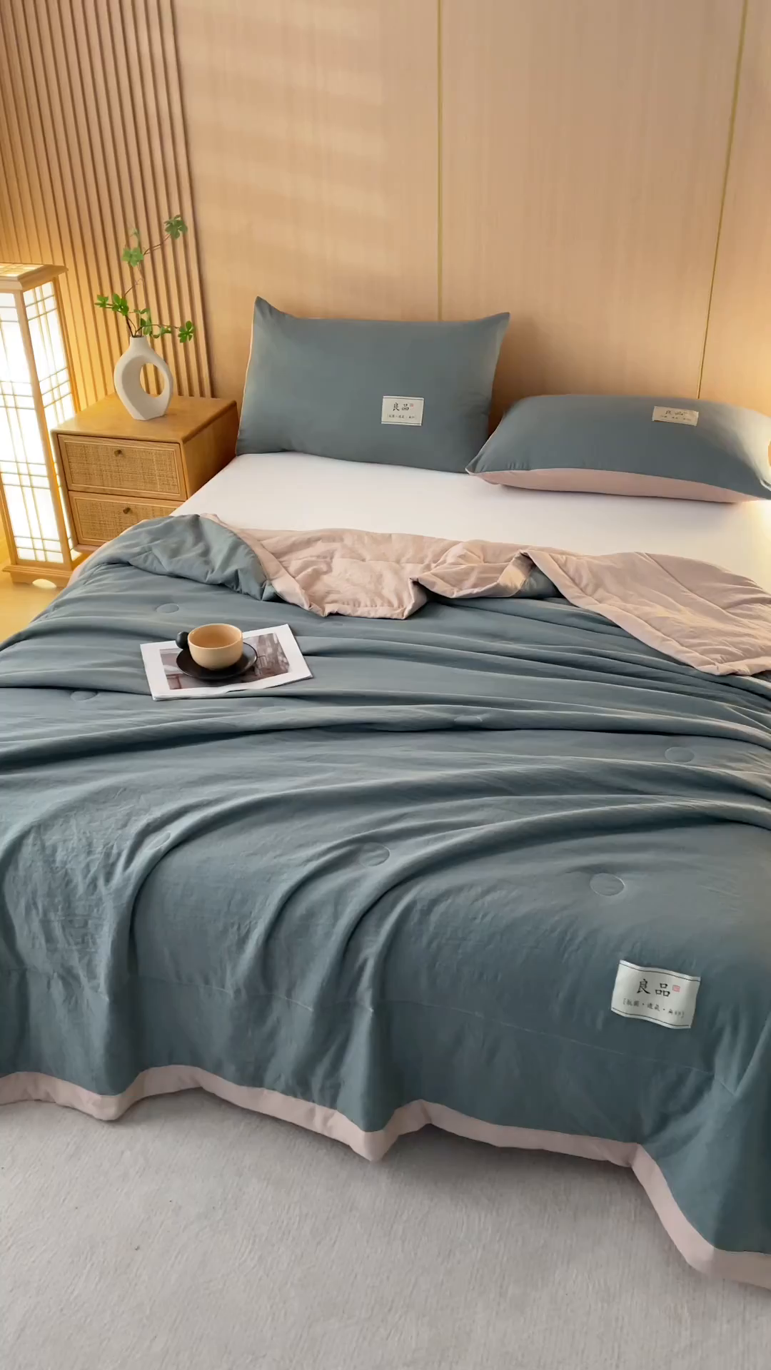 91家纺网 家纺一手货源 找家纺 咏绒家纺工厂店 2025春夏新款7A抗菌水洗棉大豆夏被夏凉被空调被 7A莫兰迪