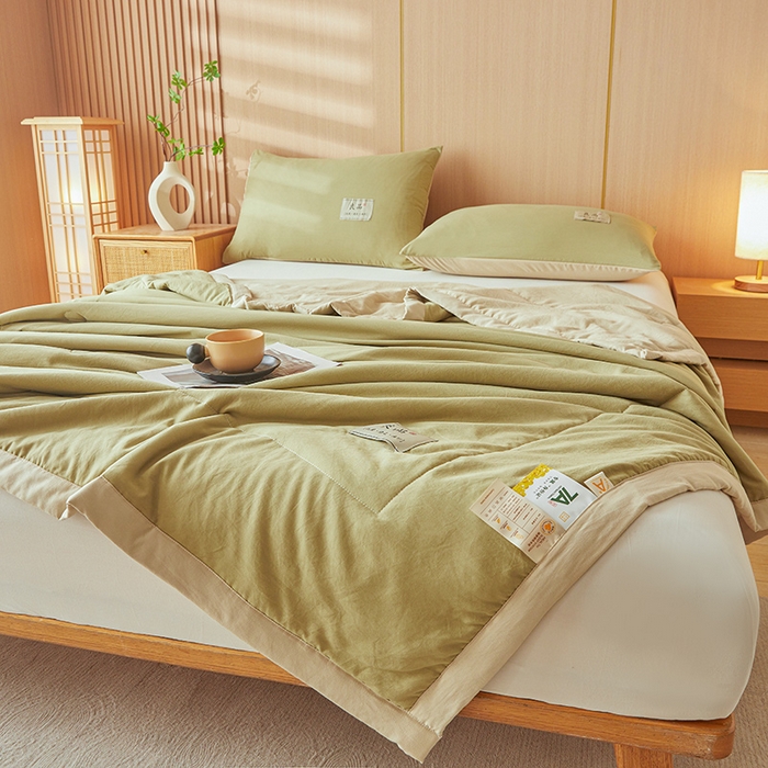 91家纺网 家纺一手货源 找家纺 咏绒家纺工厂店 2025春夏新款7A抗菌水洗棉大豆夏被夏凉被空调被 7A马卡龙