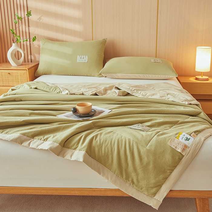 91家纺网 家纺一手货源 找家纺 咏绒家纺工厂店 2025春夏新款7A抗菌水洗棉大豆夏被夏凉被空调被 7A马卡龙