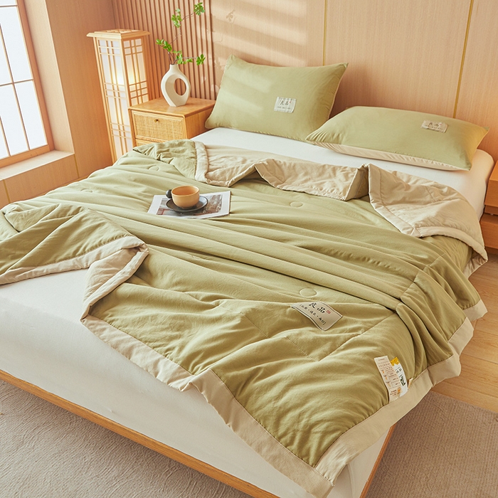 91家纺网 家纺一手货源 找家纺 咏绒家纺工厂店 2025春夏新款7A抗菌水洗棉大豆夏被夏凉被空调被 7A马卡龙