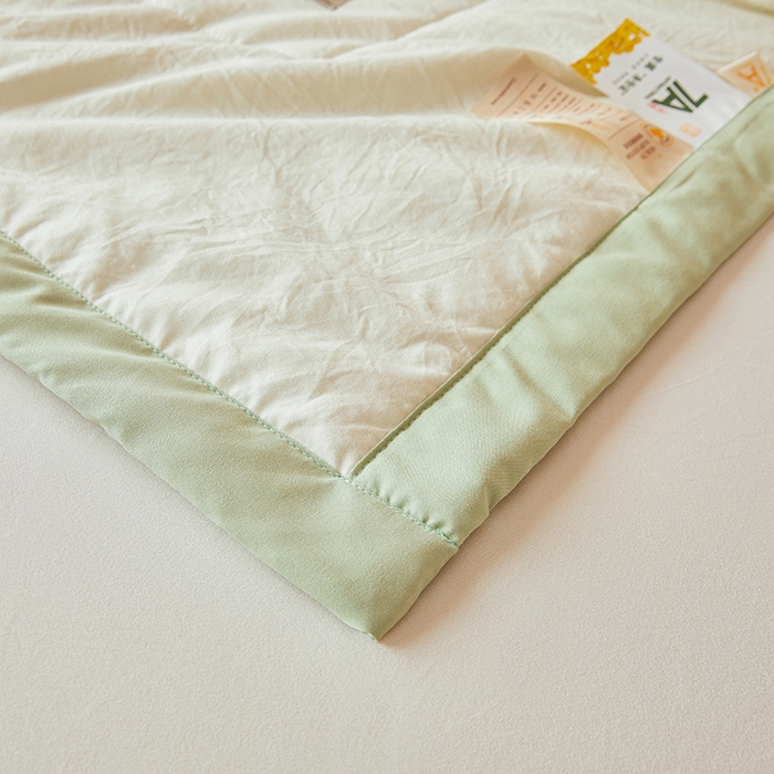 91家纺网 家纺一手货源 找家纺 咏绒家纺工厂店 2025春夏新款7A抗菌水洗棉大豆夏被夏凉被空调被 7A抹茶绿