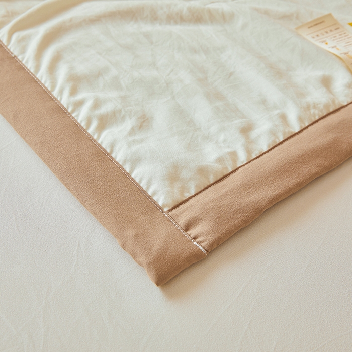 91家纺网 家纺一手货源 找家纺 咏绒家纺工厂店 2025春夏新款7A抗菌水洗棉大豆夏被夏凉被空调被 7A深棕色