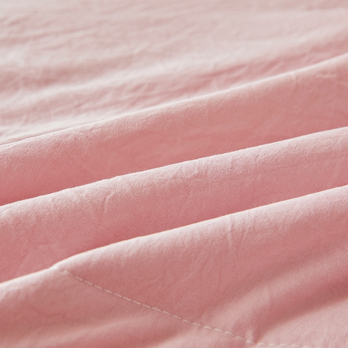 91家纺网 家纺一手货源 找家纺 咏绒家纺工厂店 2025春夏新款7A抗菌水洗棉大豆夏被夏凉被空调被 7A桃粉色