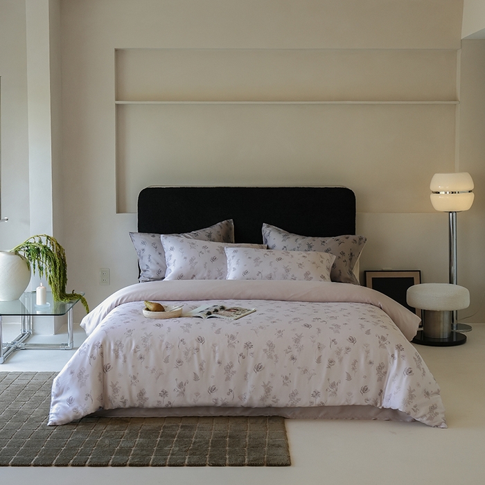 咏绒家纺工厂店 2025新款A类奥地利进口天丝轻奢花卉款四件套系列 知晓玉-风格二