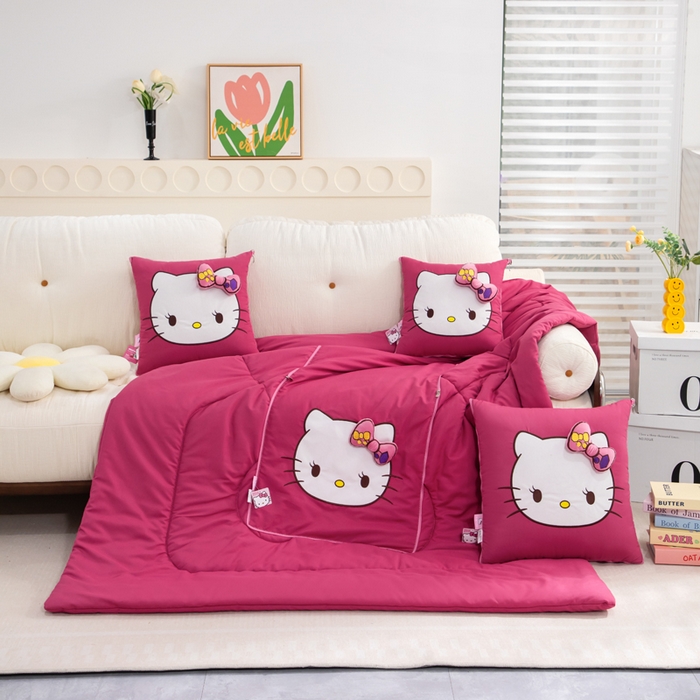 91家纺网 家纺一手货源 找家纺 （总）照世家纺 2025春夏新款三丽鸥立体款抱枕被