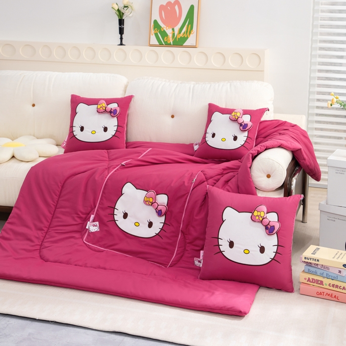 91家纺网 家纺一手货源 找家纺 （总）照世家纺 2025春夏新款三丽鸥立体款抱枕被