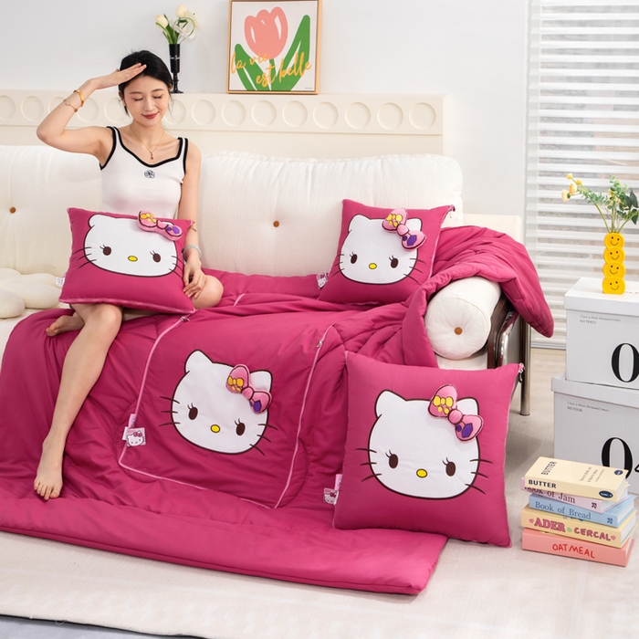 91家纺网 家纺一手货源 找家纺 （总）照世家纺 2025春夏新款三丽鸥立体款抱枕被