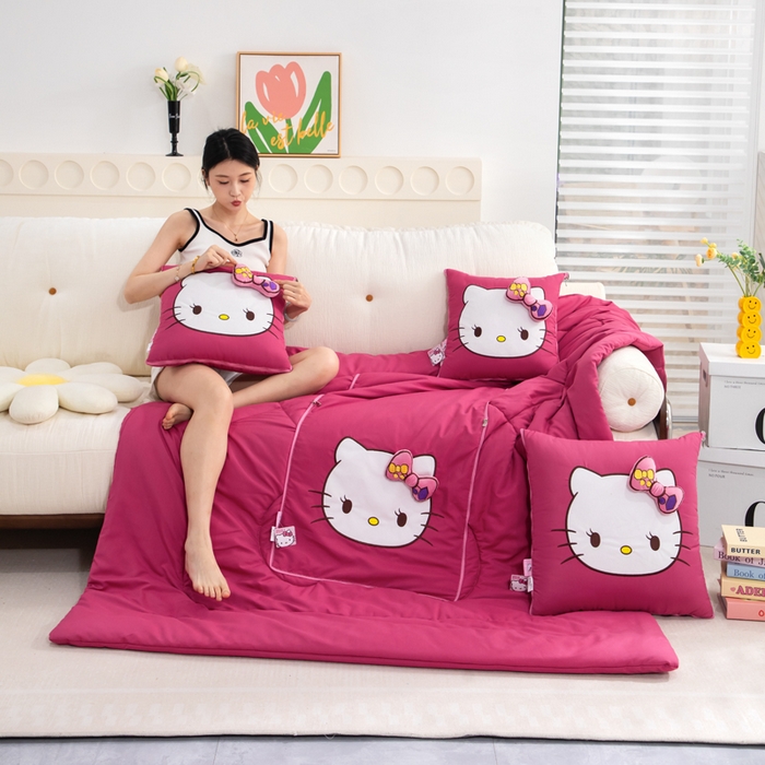 91家纺网 家纺一手货源 找家纺 （总）照世家纺 2025春夏新款三丽鸥立体款抱枕被