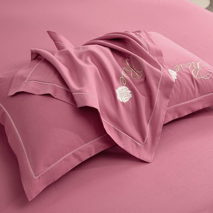 91家纺网 家纺一手货源 找家纺 晶缦家纺 2025新款纯棉喷气全棉13376刺绣四件套 梦境幽兰-豆沙