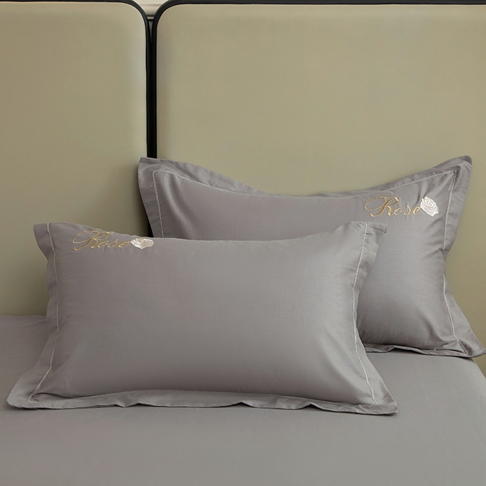 91家纺网 家纺一手货源 找家纺 晶缦家纺 2025新款纯棉喷气全棉13376刺绣四件套 梦境幽兰-高级灰