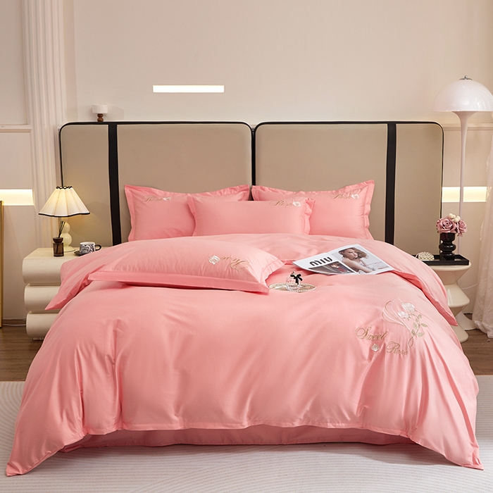 91家纺网 家纺一手货源 找家纺 晶缦家纺 2025新款纯棉喷气全棉13376刺绣四件套 梦境幽兰-香妃玉