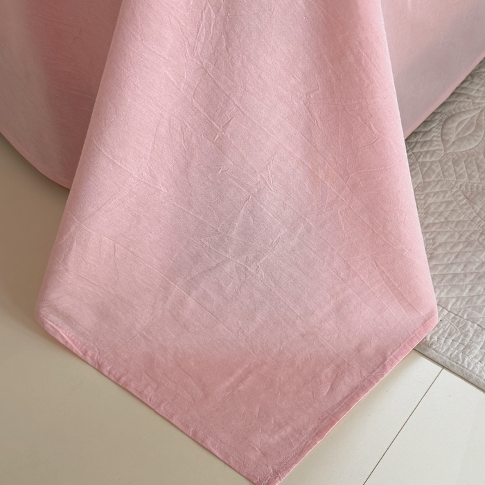 91家纺网 家纺一手货源 找家纺 菡宝 2025新款a类母婴级全棉色织三层纱提花被套纯棉被罩四件套支持定做定制尺寸 艾瑞-粉