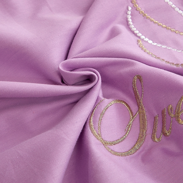 91家纺网 家纺一手货源 找家纺 晶缦家纺 2025新款纯棉喷气全棉13376刺绣四件套 梦境幽兰-优雅紫