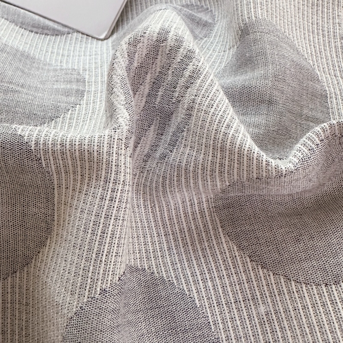 91家纺网 家纺一手货源 找家纺 菡宝 2025新款a类母婴级全棉色织三层纱提花被套纯棉被罩四件套支持定做定制尺寸 波点-灰