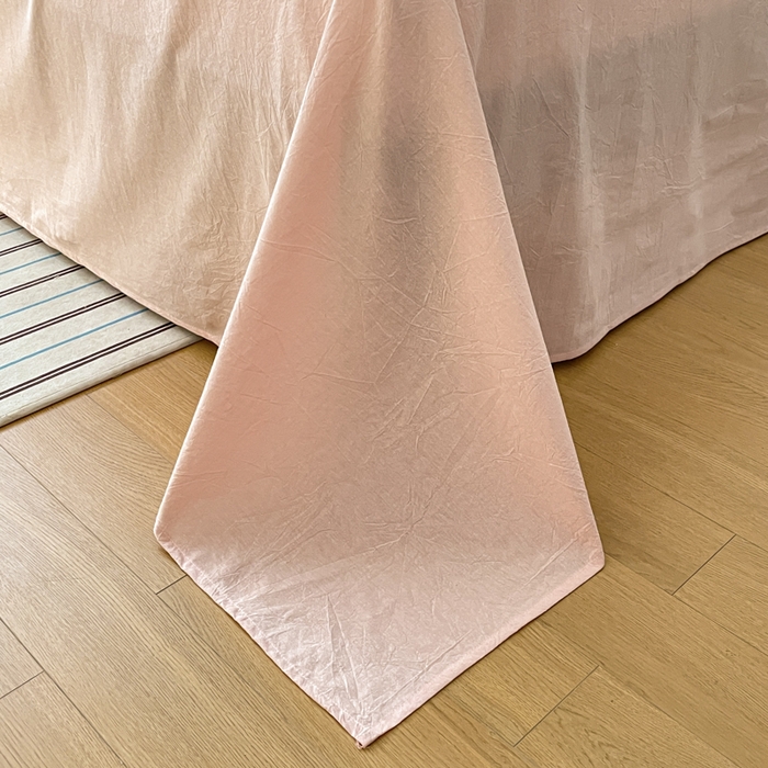 91家纺网 家纺一手货源 找家纺 菡宝 2025新款a类母婴级全棉色织三层纱提花被套纯棉被罩四件套支持定做定制尺寸 花想容-粉