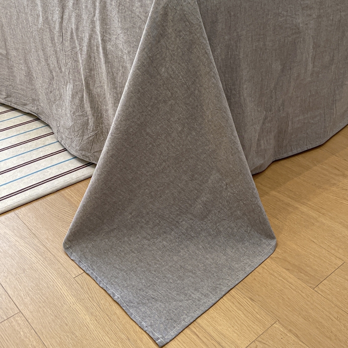 91家纺网 家纺一手货源 找家纺 菡宝 2025新款a类母婴级全棉色织三层纱提花被套纯棉被罩四件套支持定做定制尺寸 花想容-灰