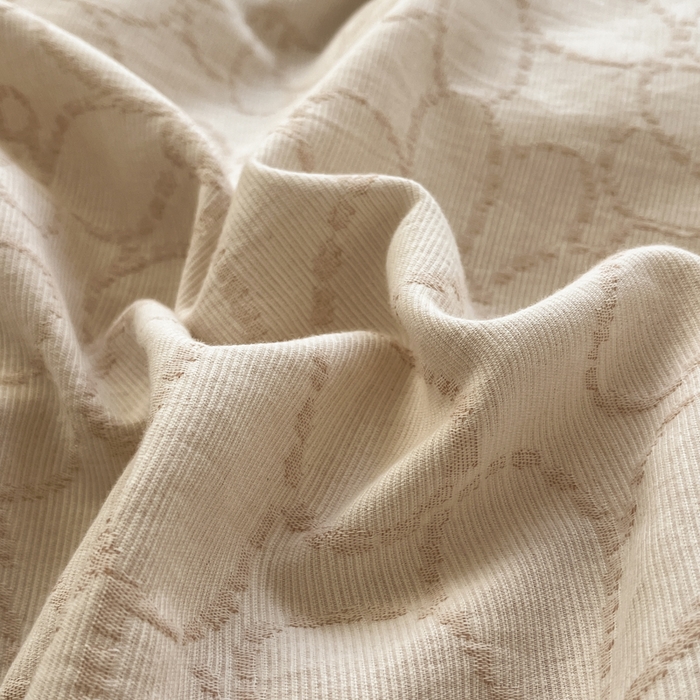 91家纺网 家纺一手货源 找家纺 菡宝 2025新款a类母婴级全棉色织三层纱提花被套纯棉被罩四件套支持定做定制尺寸 洛可可-米咖