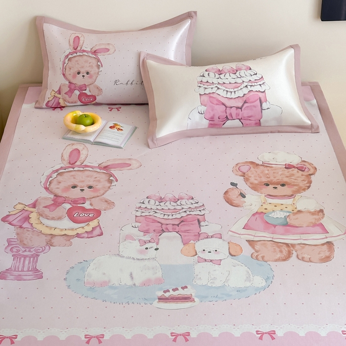 91家纺网 家纺一手货源 找家纺 （总）澳萝拉 2025新款数码印花包边款冰藤席席子凉席-风格二