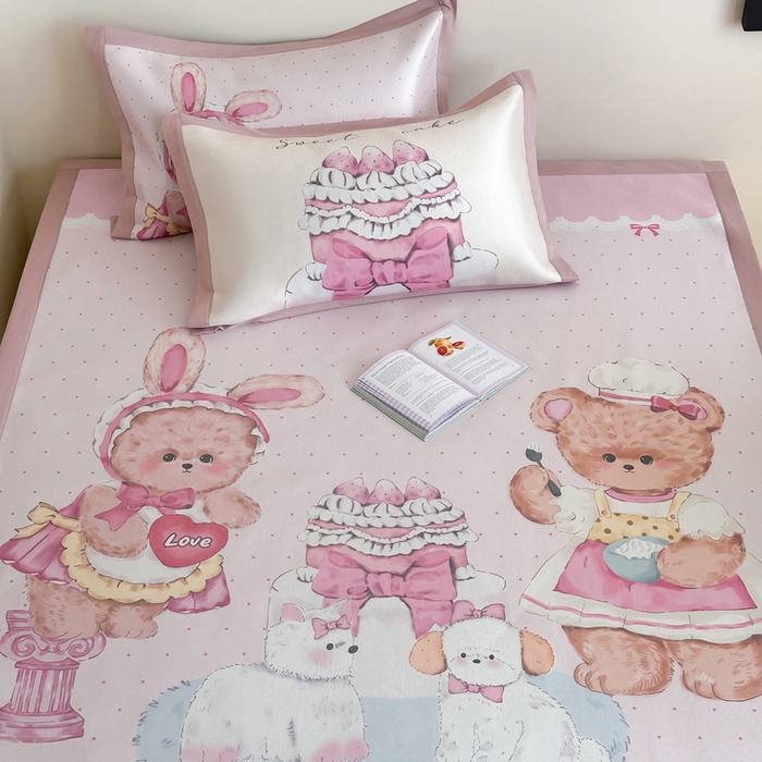 91家纺网 家纺一手货源 找家纺 （总）澳萝拉 2025新款数码印花包边款冰藤席席子凉席-风格二