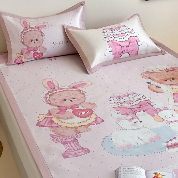 91家纺网 家纺一手货源 找家纺 （总）澳萝拉 2025新款数码印花包边款冰藤席席子凉席-风格二