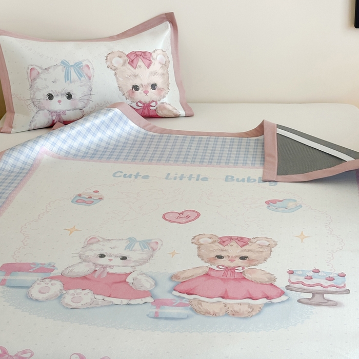 91家纺网 家纺一手货源 找家纺 澳萝拉 2025新款数码印花包边款冰藤席席子凉席-风格二 甜蜜