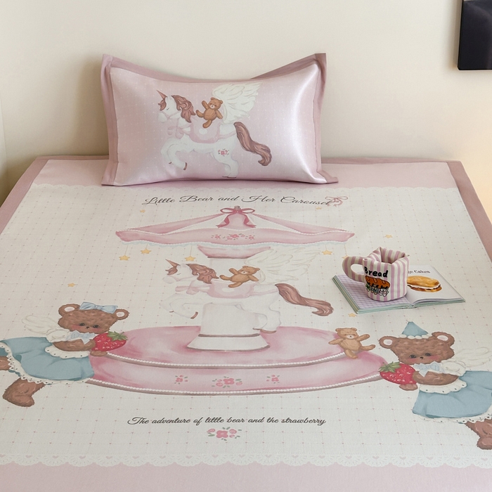 91家纺网 家纺一手货源 找家纺 澳萝拉 2025新款数码印花包边款冰藤席席子凉席-风格二 潘多拉