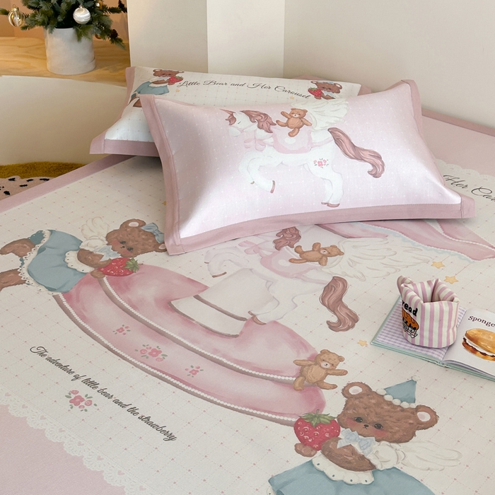 91家纺网 家纺一手货源 找家纺 澳萝拉 2025新款数码印花包边款冰藤席席子凉席-风格二 潘多拉