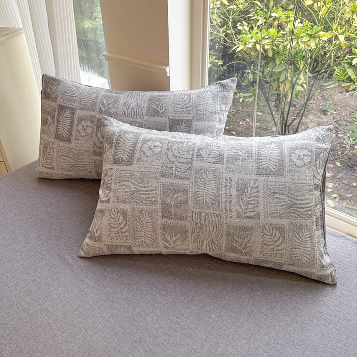 91家纺网 家纺一手货源 找家纺 菡宝 2025新款a类母婴级全棉色织三层纱提花被套纯棉被罩四件套支持定做定制尺寸 叶之美-灰