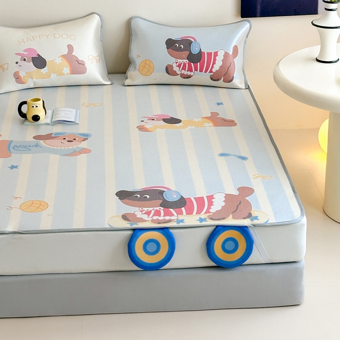 （总）澳萝拉 2025新款异形冰藤席数码印花系列席子凉席-风格二