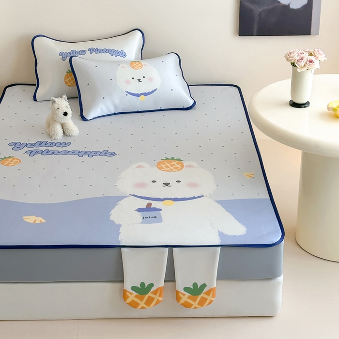 91家纺网 家纺一手货源 找家纺 （总）澳萝拉 2025新款异形冰藤席数码印花系列席子凉席-风格二