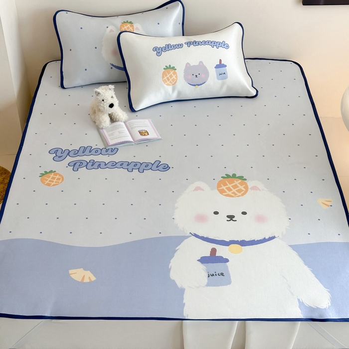 91家纺网 家纺一手货源 找家纺 澳萝拉 2025新款异形冰藤席数码印花系列席子凉席-风格二 喜欢你（床席款）