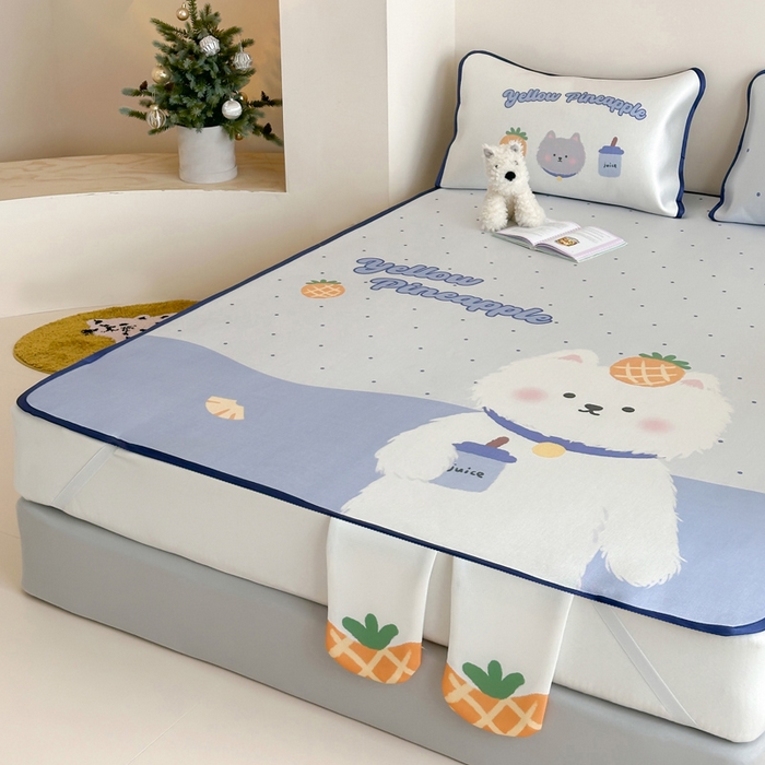 91家纺网 家纺一手货源 找家纺 澳萝拉 2025新款异形冰藤席数码印花系列席子凉席-风格二 喜欢你（床席款）